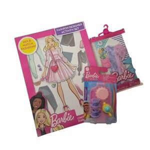 Mattel Barbie Fashion Pack Girls Pink Paper Doll, Fashion, Accessories NIP